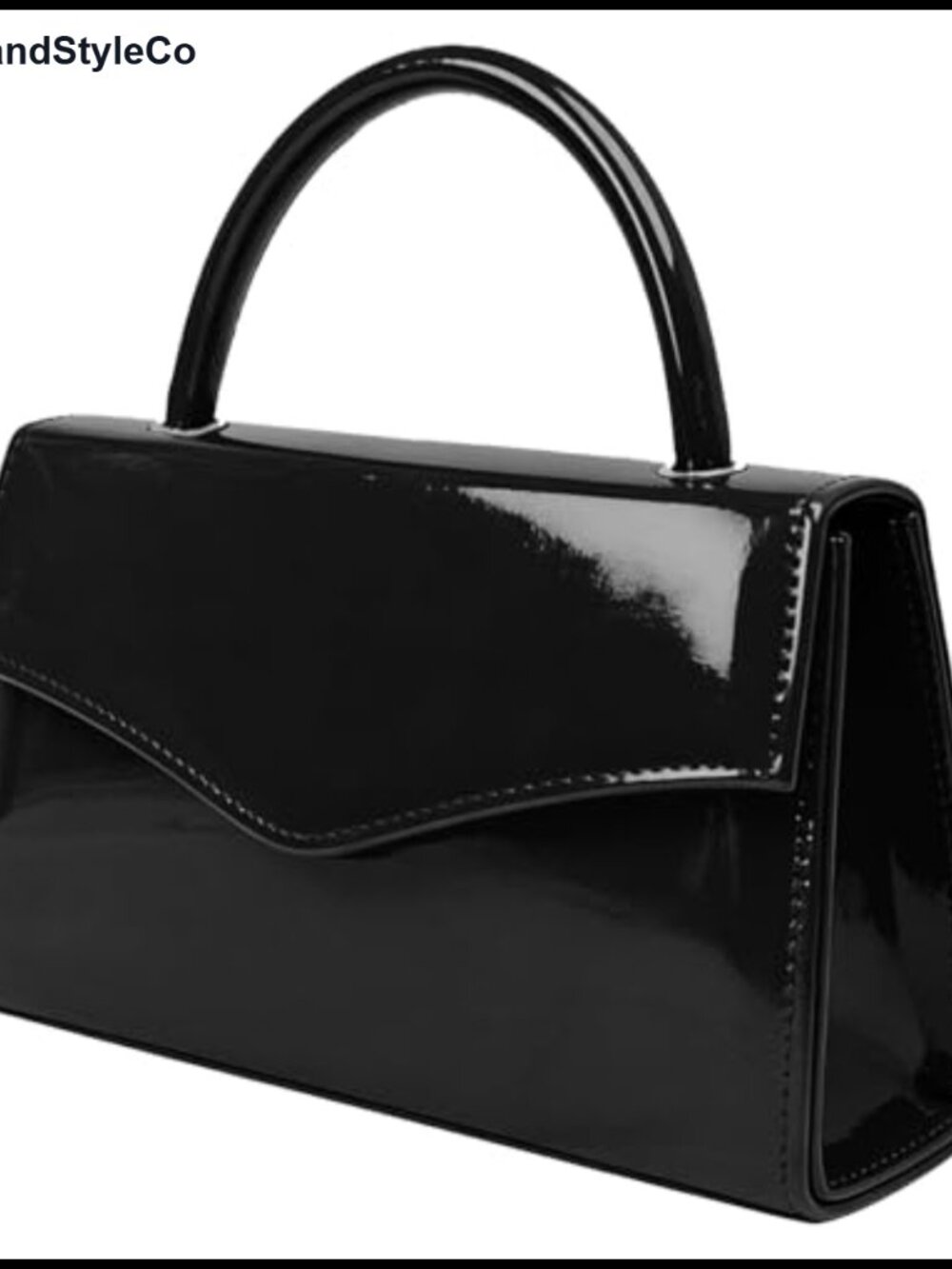 Patent Leather Evening Clutch Magnetic Snap Chain Strap Formal Wedding Party